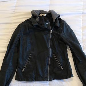 Hollister leather jacket